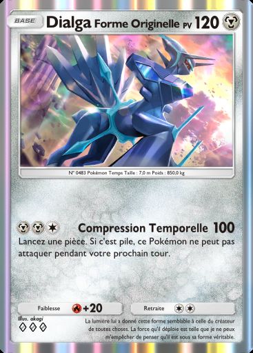 Carte Pokémon TCG Pocket Dialga Forme Originelle