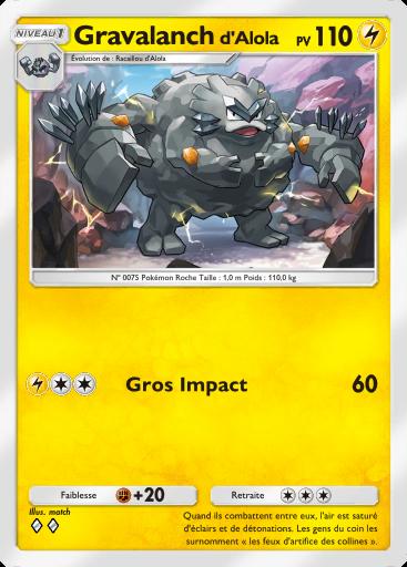 Carte Pokémon TCG Pocket Gravalanch d'Alola