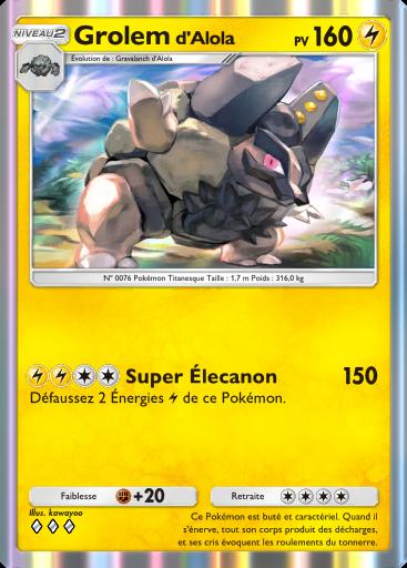 Carte Pokémon TCG Pocket Grolem d'Alola
