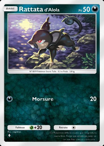 Carte Pokémon TCG Pocket Rattata d'Alola
