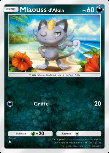Carte Pokémon TCG Pocket Miaouss d'Alola