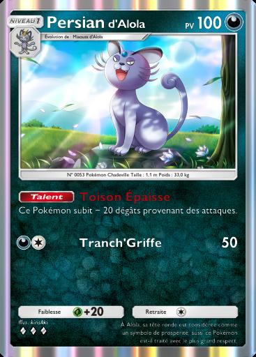 Carte Pokémon TCG Pocket Persian d'Alola